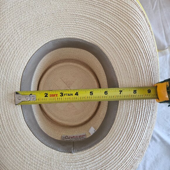 Sun Body Reata Hat 7 (56) Woven Straw Yellow Ribbon - Picture 9 of 11